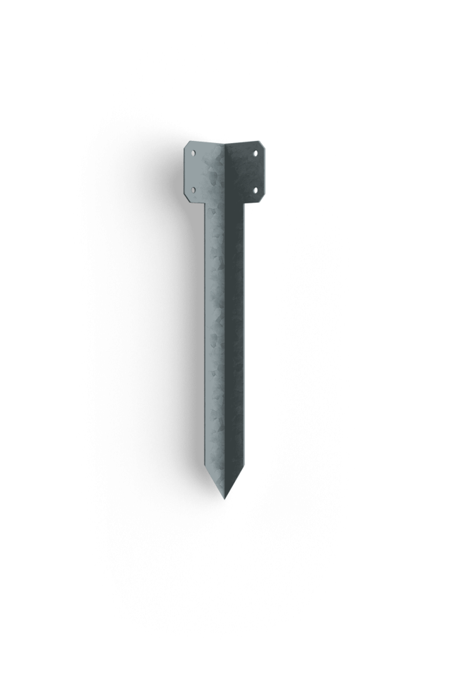 Sleeper pin corner bracket | 365x2mm Galvanised
