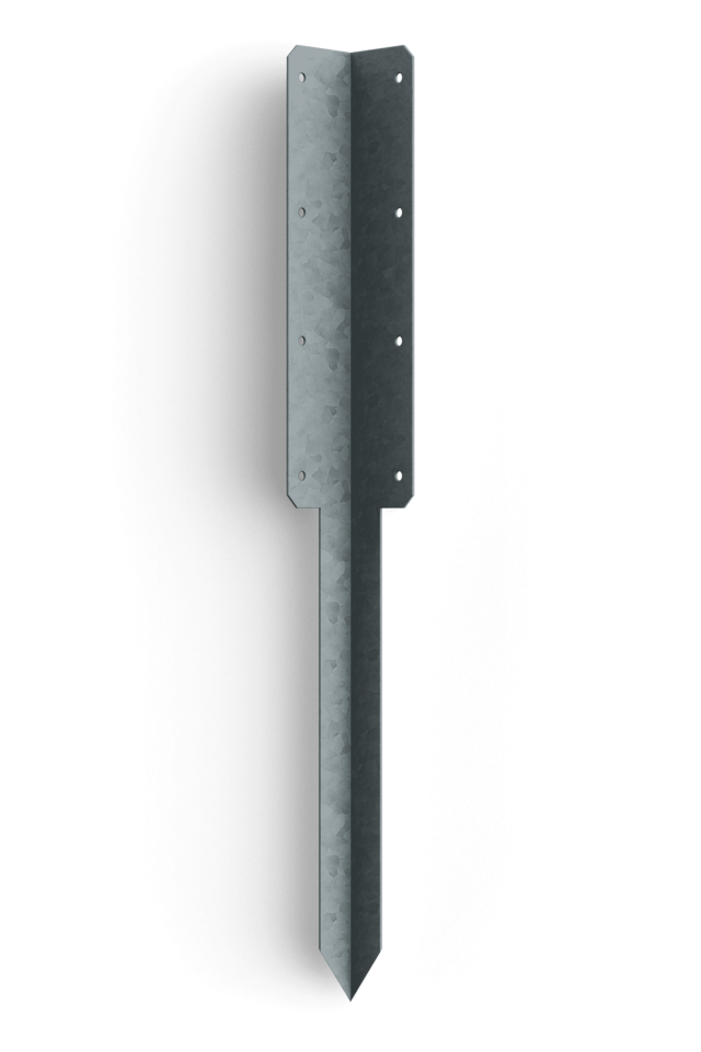 Double sleeper pin corner bracket | 750x2mm Galvanised