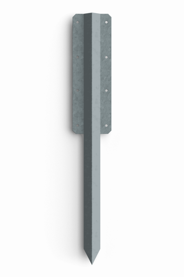 Double sleeper pin straight bracket | 750x2mm Galvanised